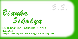 bianka sikolya business card